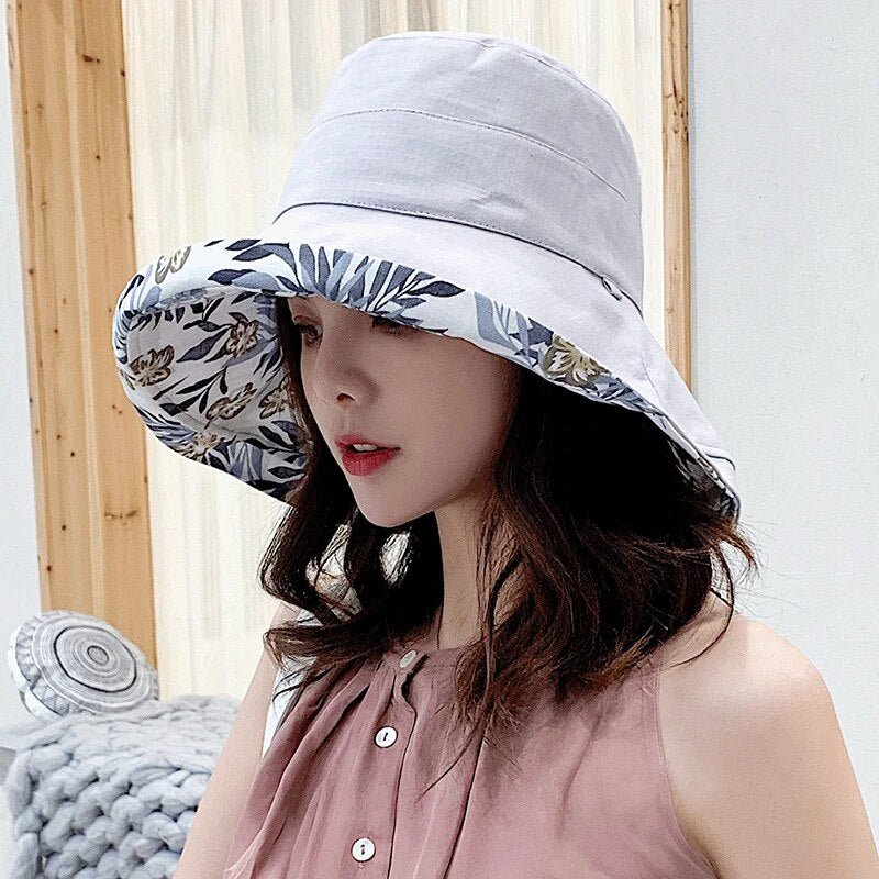 Ladies' sun hat with wide brim - Emilia-Black-State of Style
