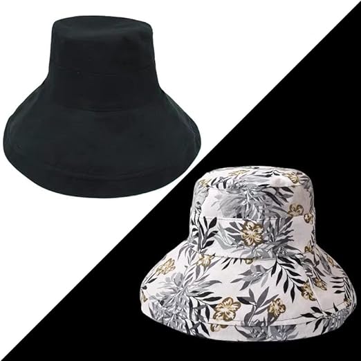 Ladies' sun hat with wide brim - Emilia-Black-State of Style