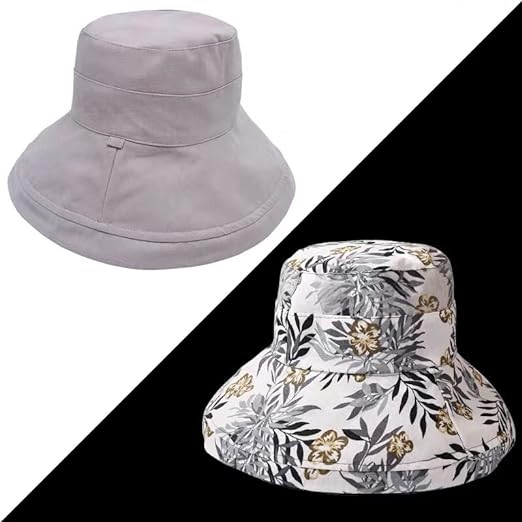 Ladies' sun hat with wide brim - Emilia-Gray-State of Style