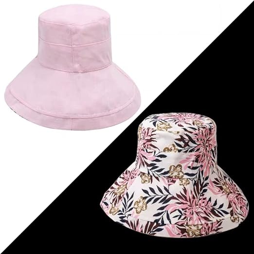 Ladies' sun hat with wide brim - Emilia-Pink-State of Style