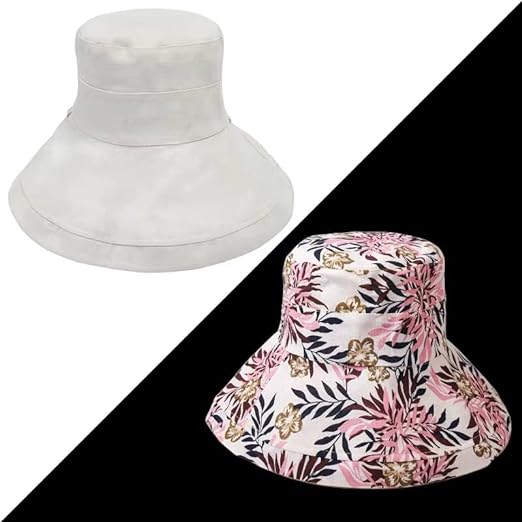 Ladies' sun hat with wide brim - Emilia-White-State of Style