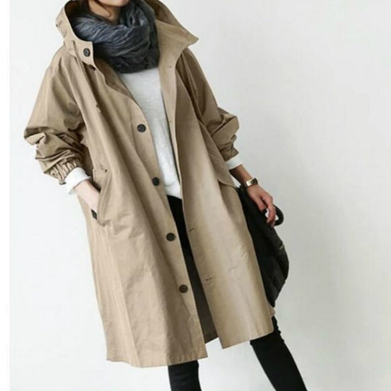 Ladies Trench Coat - Avalon-Khaki-S-State of Style
