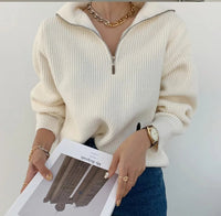 Ladies' V-Neck Sweater - Camille-Grey-S-State of Style