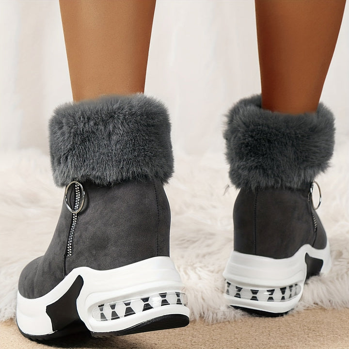 Ladies Winter Comfort Boots - Elise-Grey-3-State of Style
