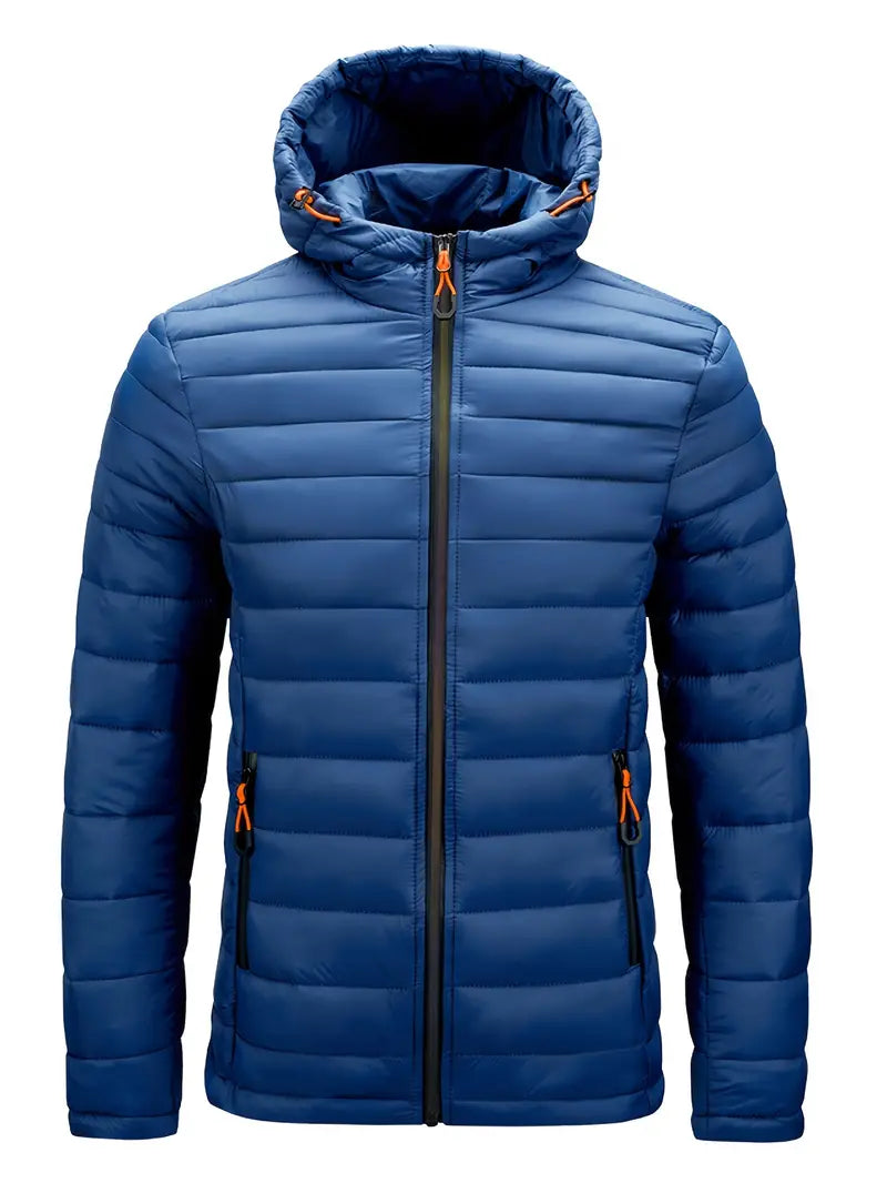 Ladies Winter Puffer Jacket with Hood - Arwen-Blue-S-State of Style