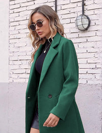 Ladies' Winter Wool Coat with Notch Lapels - Sofia-Beige-XS-State of Style
