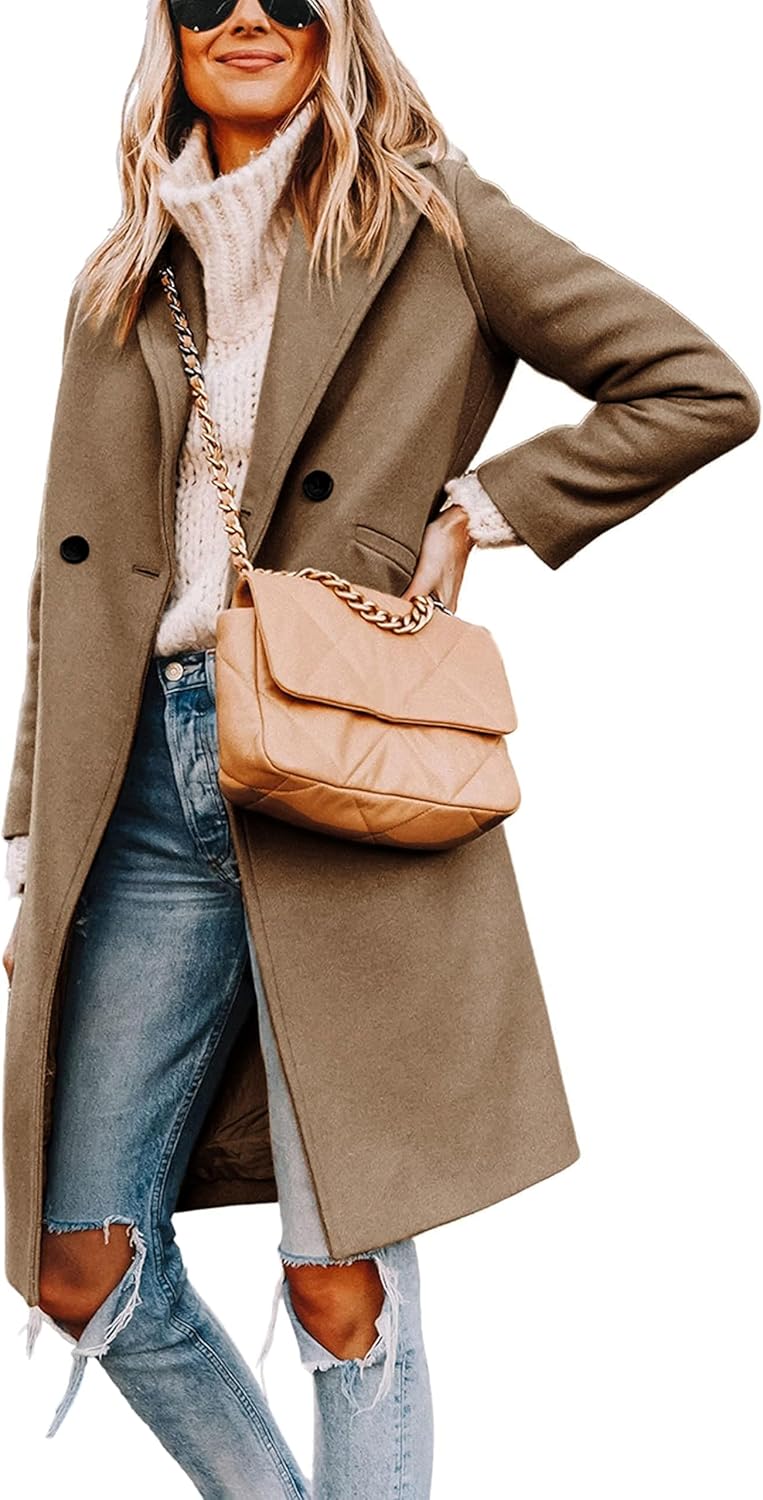 Ladies' Winter Wool Coat with Notch Lapels - Sofia-Camel-XS-State of Style