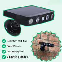 Solar outdoor light with motion sensor – Lumina