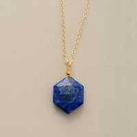 Lapis Lazuli Hexagon Necklace - Amarielle-State of Style