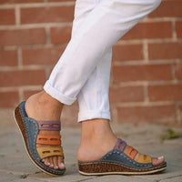 Lara - Multikleurige Comfort Slippers-Blauw-35-State of Style