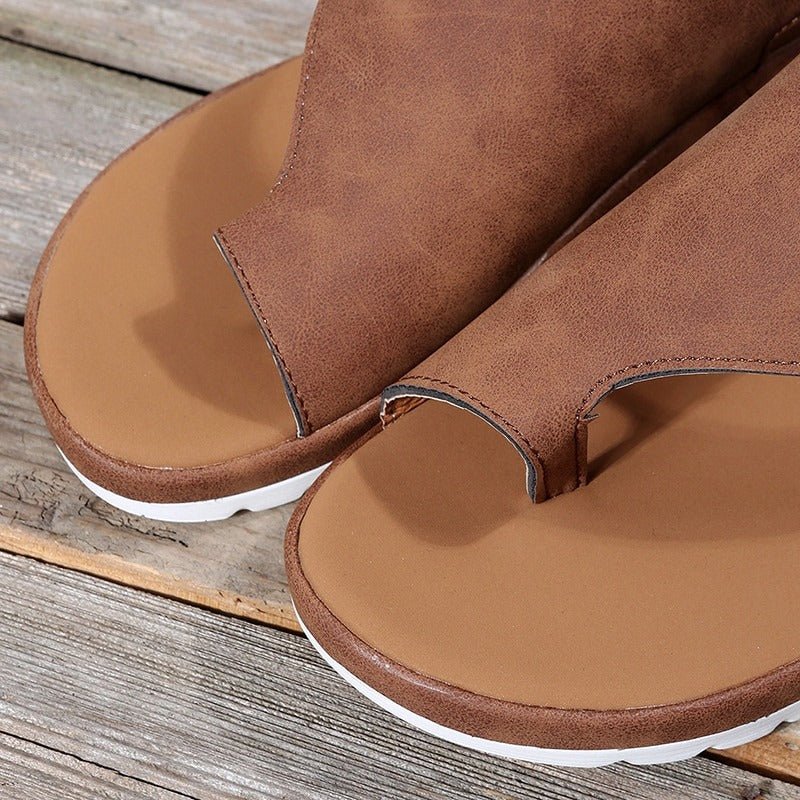 Lara - Orthopedische Corrigerende Koffiekleur Sandalen-Koffie-35-State of Style