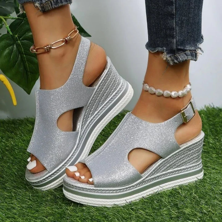 Lara - Orthopedische Gouden Platform Sandalen-Goud-36-State of Style