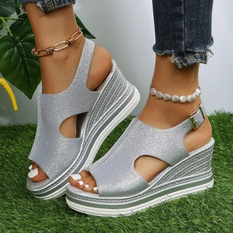 Lara - Orthopedische Gouden Platform Sandalen-Goud-36-State of Style