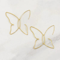 Large Butterfly Earrings | Women's Jewellery-Gold-State of Style