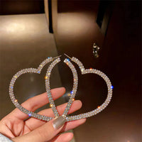Large Crystal Heart Earrings | Sparkle with Style-Gold-State of Style