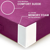 Large Meditation Cushion with Thick Foam & Soft Cover-Bordeaux Red-State of Style