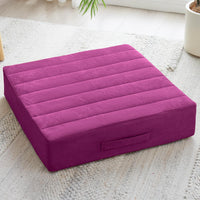 Large Meditation Cushion with Thick Foam & Soft Cover-Bordeaux Red-State of Style