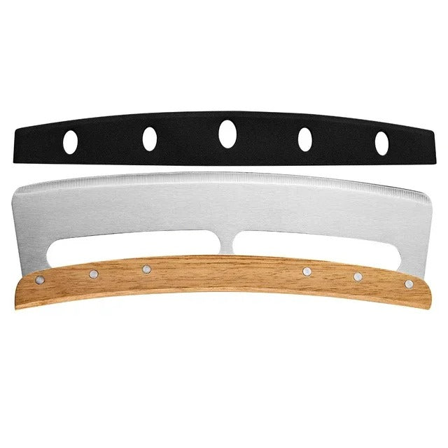 Large Pizza Cutter with Curved Stainless Steel Blade (35 cm) - Bruno-Single Handle-State of Style
