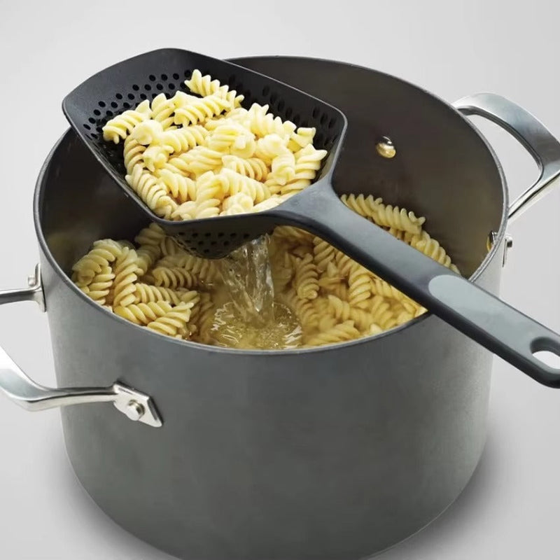 Large PP Kitchen Spoon for Draining and Serving - EasyDrain-Black-State of Style