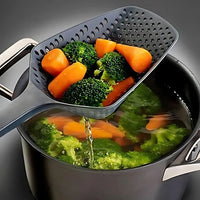Large PP Kitchen Spoon for Draining and Serving - EasyDrain-Black-State of Style