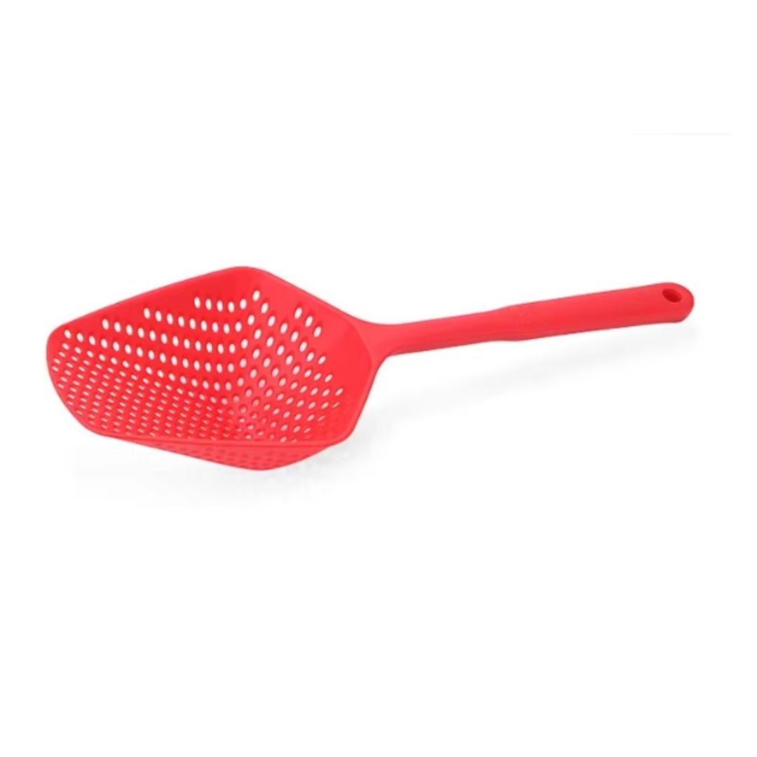 Large PP Kitchen Spoon for Draining and Serving - EasyDrain-Red-State of Style