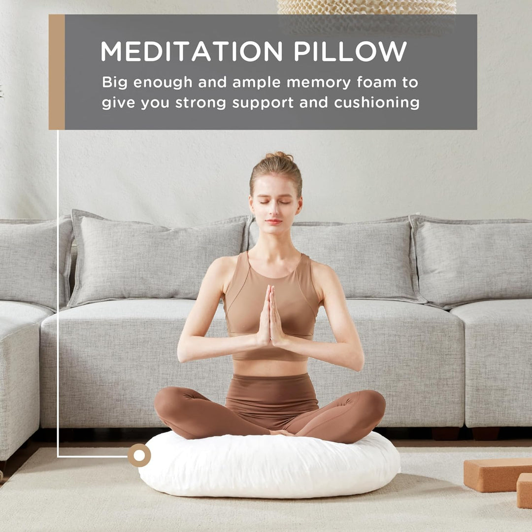 Large Round Memory Foam Meditation Cushion-State of Style