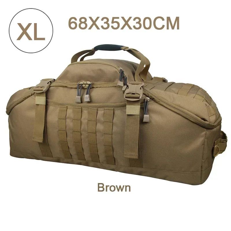 Large Tactical Travel Bag and Backpack - TrailTrek Duffle-Black-L-State of Style