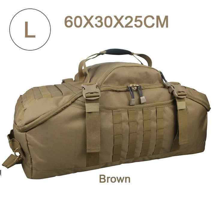Large Tactical Travel Bag and Backpack - TrailTrek Duffle-Black-L-State of Style