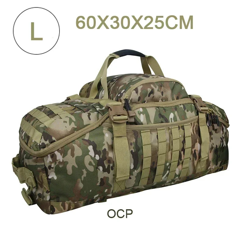 Large Tactical Travel Bag and Backpack - TrailTrek Duffle-Black-L-State of Style