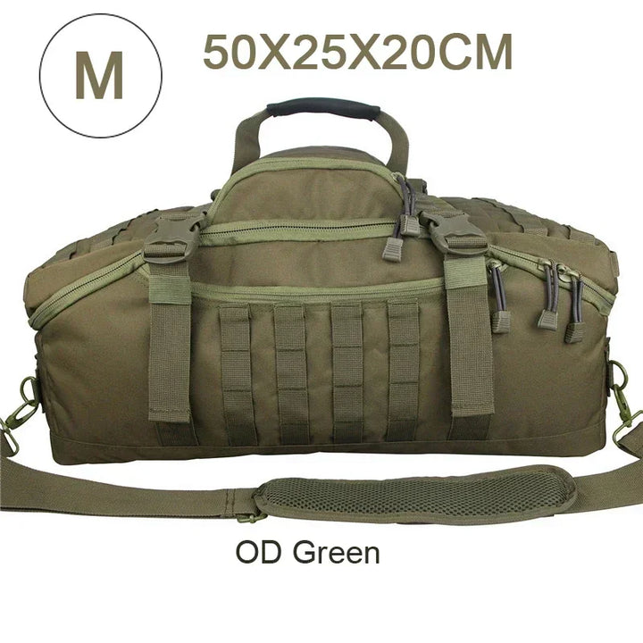 Large Tactical Travel Bag and Backpack - TrailTrek Duffle-Black-L-State of Style