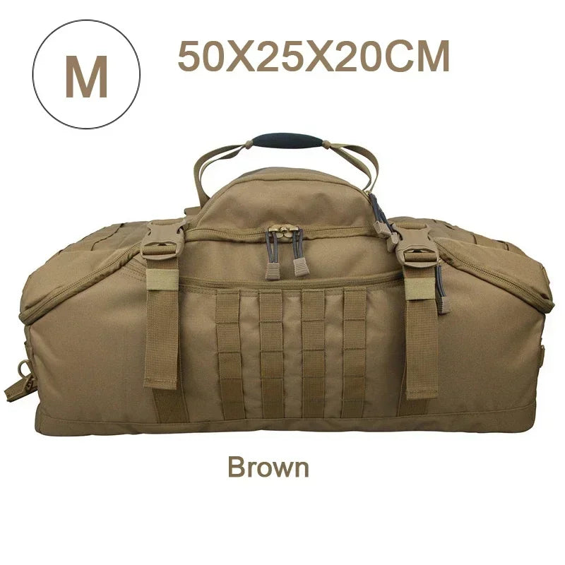 Large Tactical Travel Bag and Backpack - TrailTrek Duffle-Black-L-State of Style
