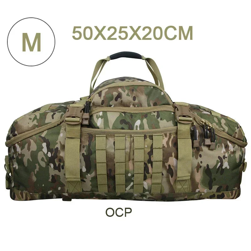 Large Tactical Travel Bag and Backpack - TrailTrek Duffle-Black-L-State of Style