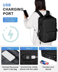 Waterproof Travel Backpack with Shoe Compartment & USB Port – 14" Laptop Fit