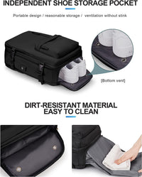 Waterproof Travel Backpack with Shoe Compartment & USB Port – 14" Laptop Fit