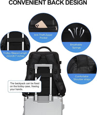 Waterproof Travel Backpack with Shoe Compartment & USB Port – 14" Laptop Fit
