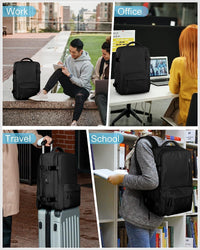 Waterproof Travel Backpack with Shoe Compartment & USB Port – 14" Laptop Fit