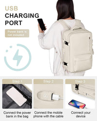 Waterproof Travel Backpack with Shoe Compartment & USB Port – 14" Laptop Fit