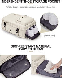 Waterproof Travel Backpack with Shoe Compartment & USB Port – 14" Laptop Fit