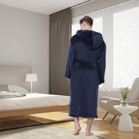 Lars Luxury Men's Robe with Hood-Black-S-State of Style