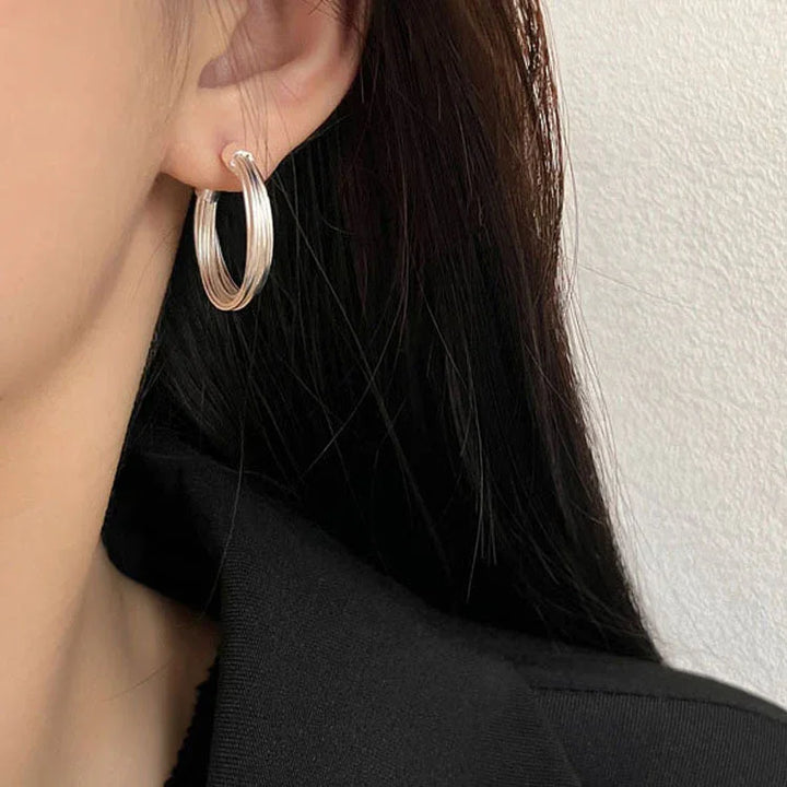 Layered Line Hoops – Amelie-State of Style