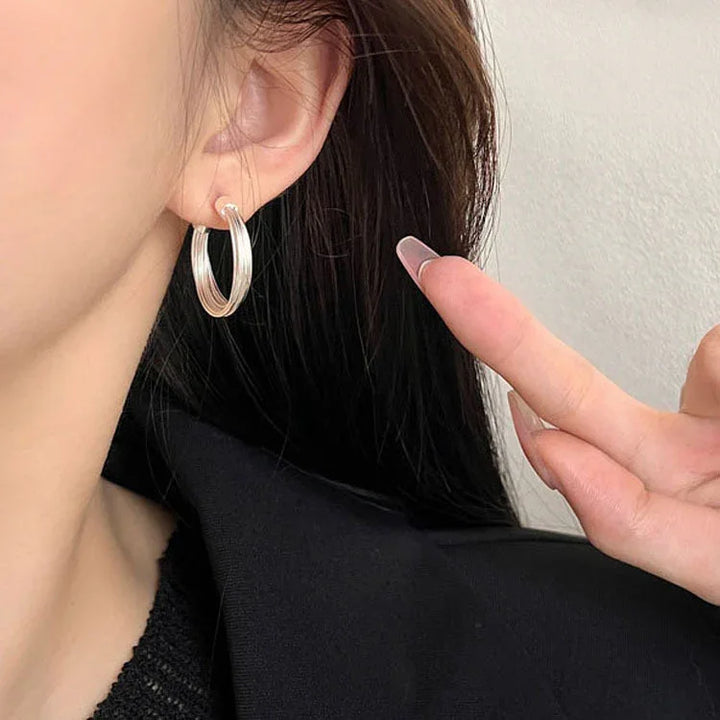 Layered Line Hoops – Amelie-State of Style