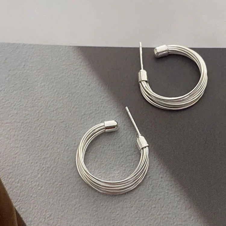 Layered Line Hoops – Amelie-State of Style