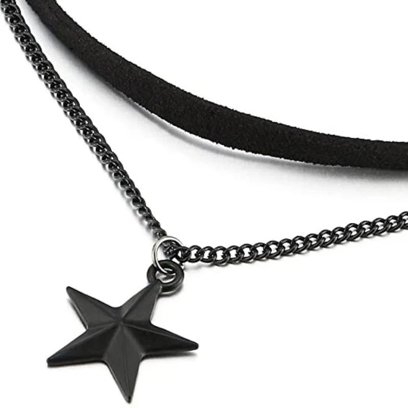 Layered Pentagram Necklace | Multi-Layer Design-State of Style