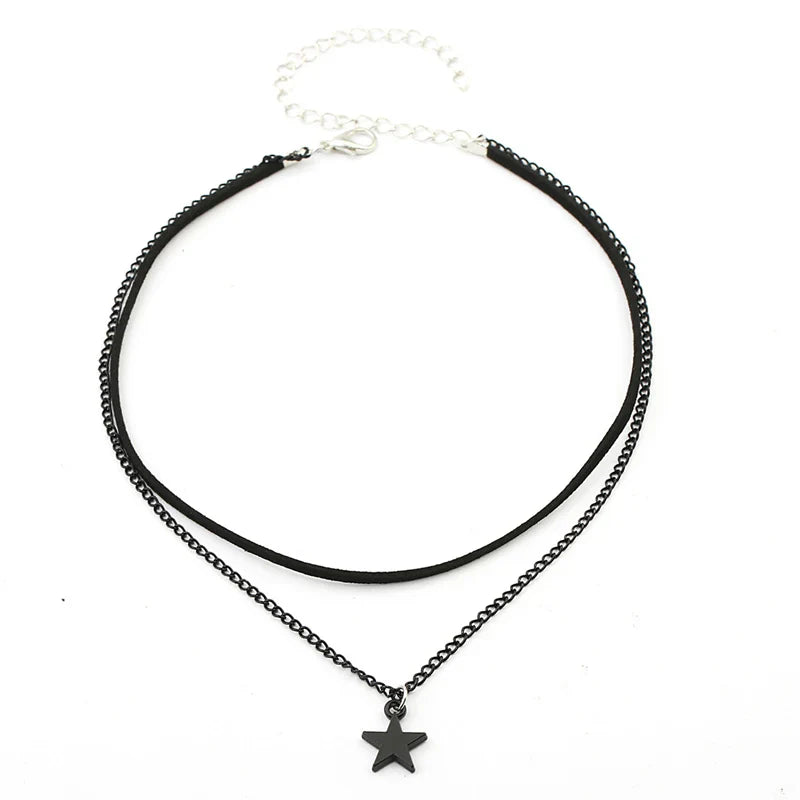 Layered Pentagram Necklace | Multi-Layer Design-State of Style