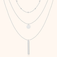 Layered Triple Necklace - Elise-Silver-State of Style