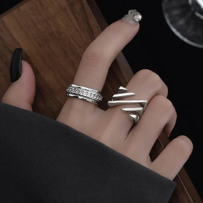 Layered Twisted Ring - Amaris-Silver-5-State of Style