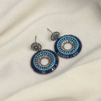 Layla Silver Evil Eye Stud Earrings-State of Style