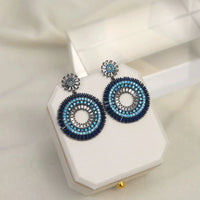 Layla Silver Evil Eye Stud Earrings-State of Style