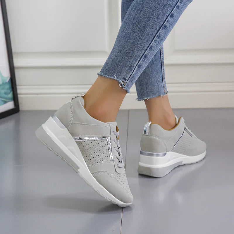 Lea Stylish Orthopaedic Women's Sneakers-Beige-4.5-State of Style