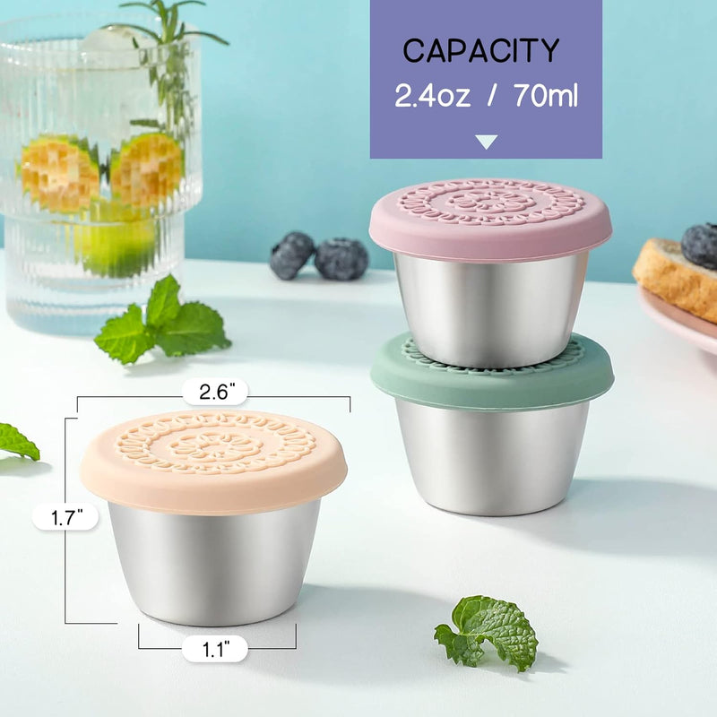 Leak-proof Stainless Steel Sauce Cups (6 Pieces) - FlavorPods-45ml-State of Style